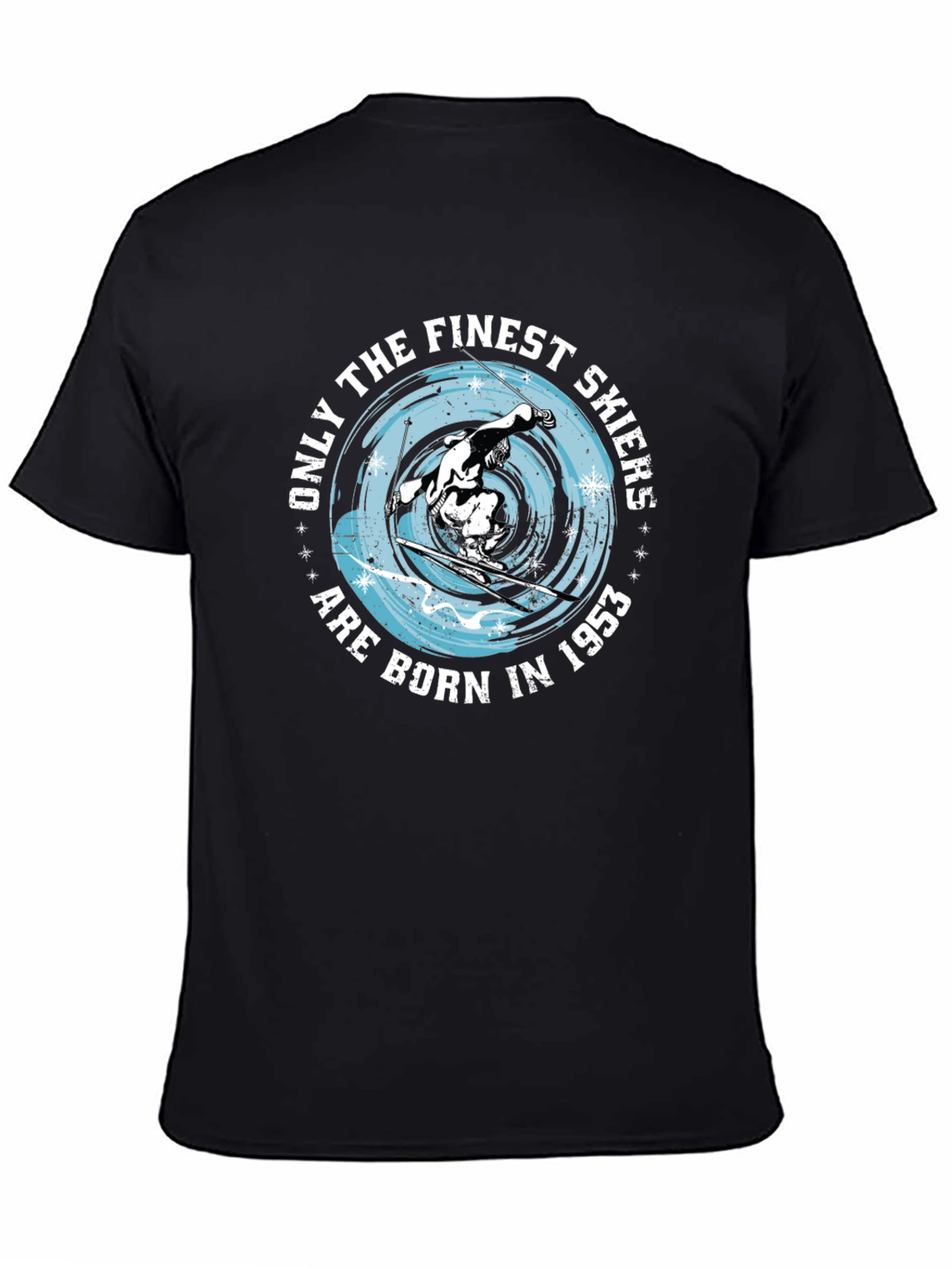 Finest Skiers Born in 1953 Black T-Shirt