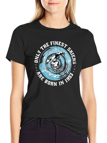 Finest Skiers Born in 1953 Black T-Shirt