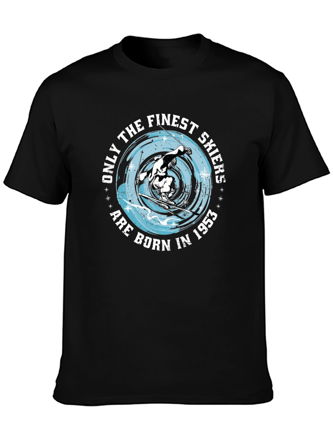 Finest Skiers Born in 1953 Black T-Shirt