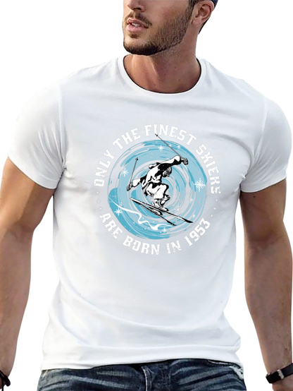 Finest Skiers Born in 1953 Black T-Shirt