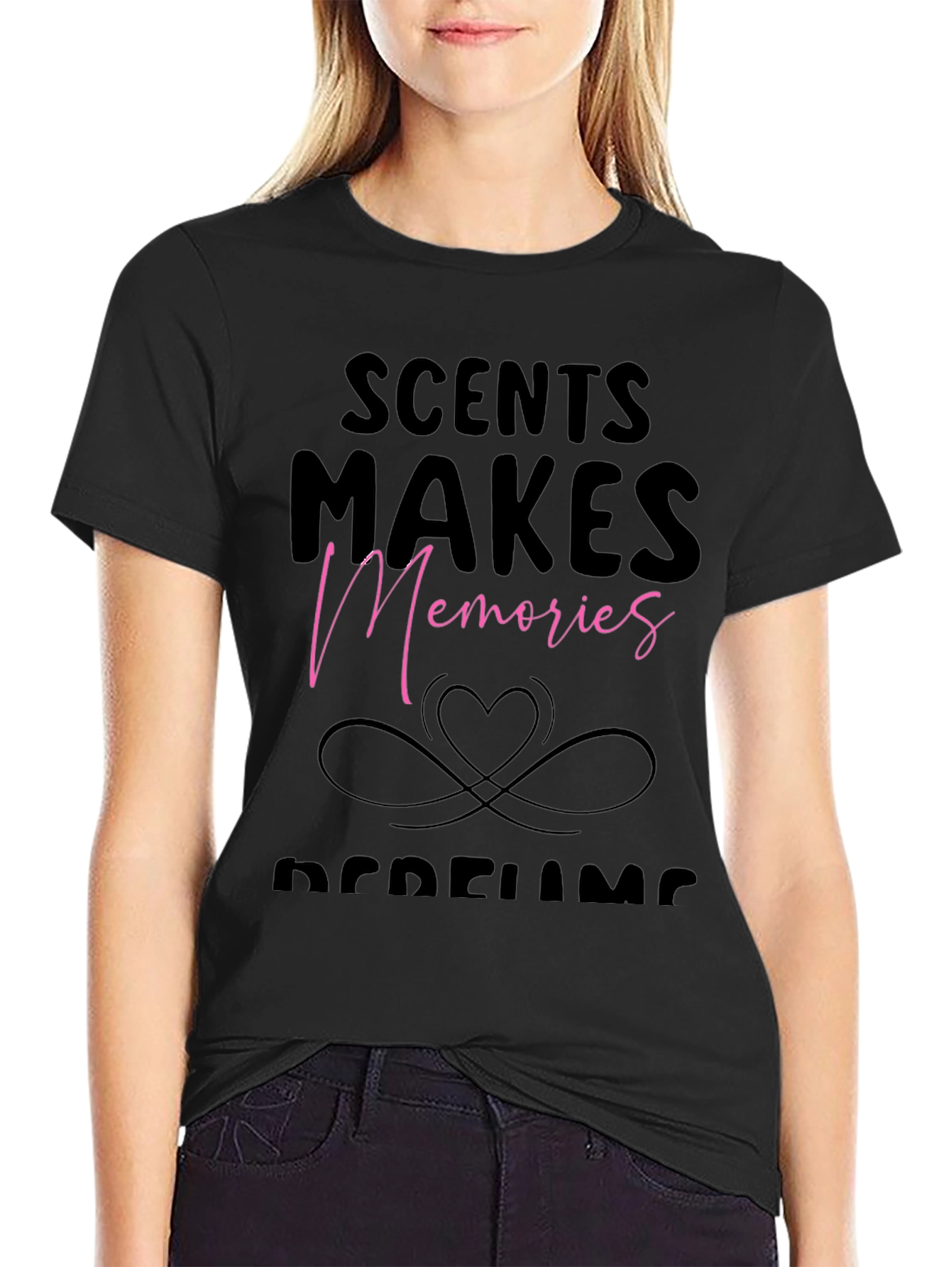 Scents Make Memories Black Graphic T-Shirt