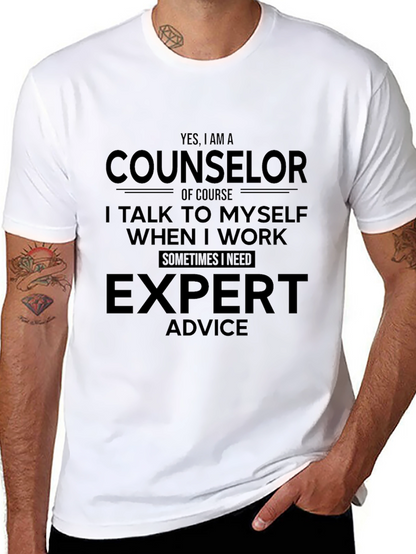 Counselor Expert Advice Graphic Tee - Black