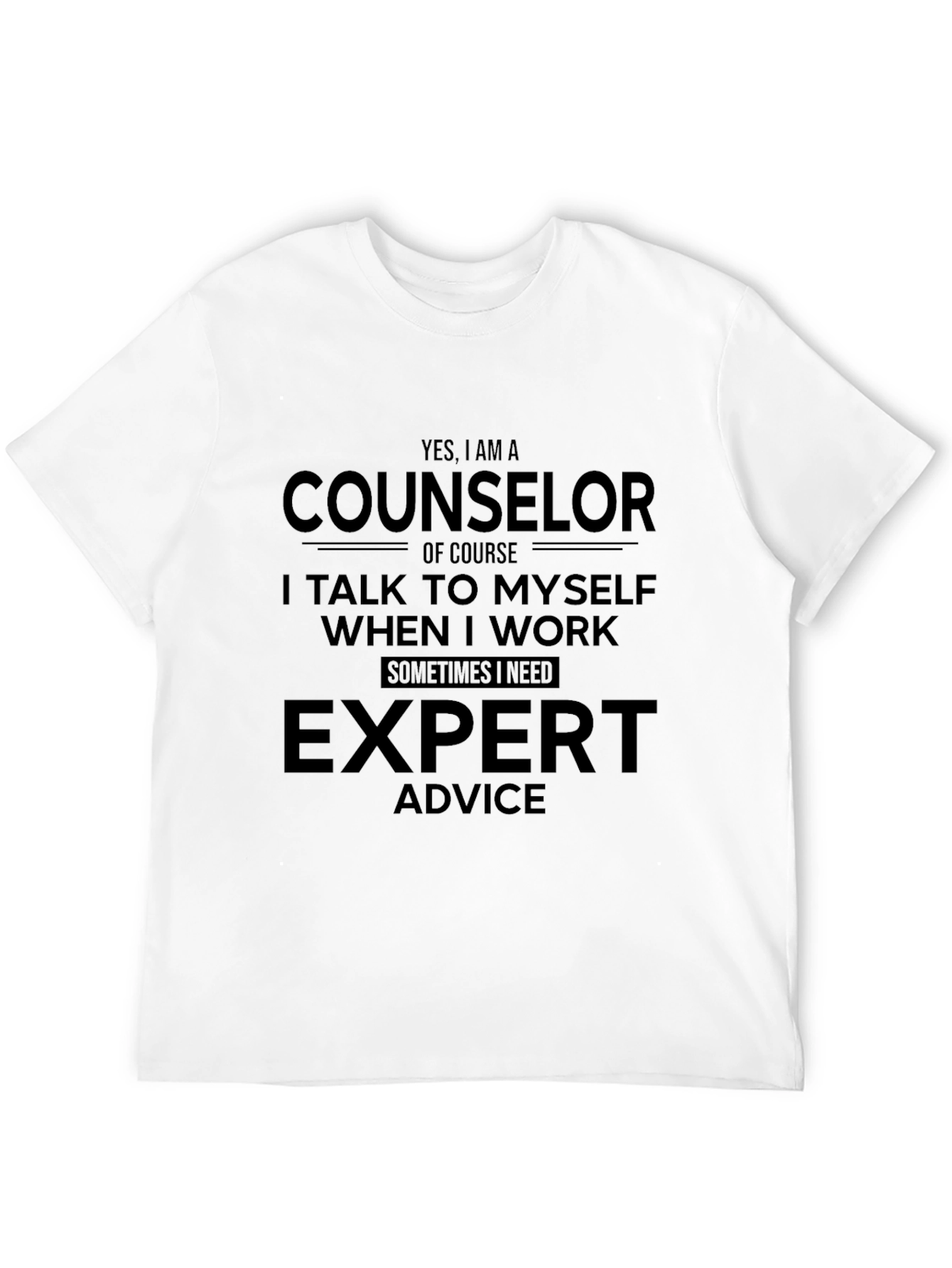 Counselor Expert Advice Graphic Tee - Black
