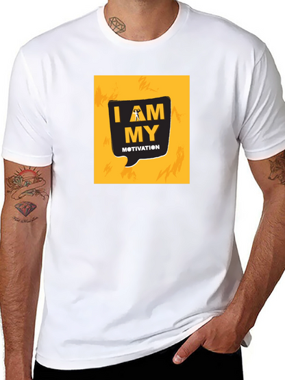 Motivational I AM MY Motivation Graphic Black T-Shirt