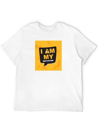 Motivational I AM MY Motivation Graphic Black T-Shirt