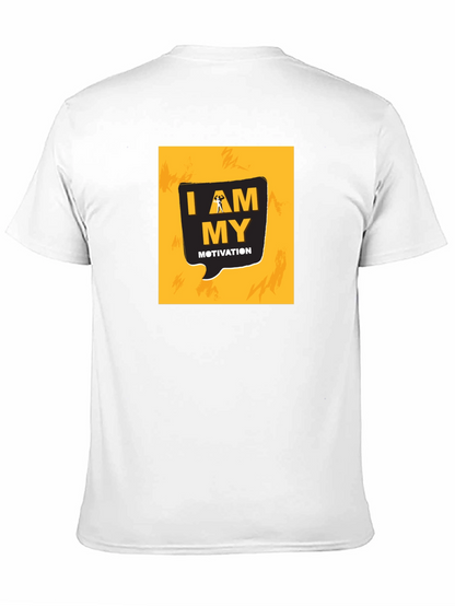 Motivational I AM MY Motivation Graphic Black T-Shirt