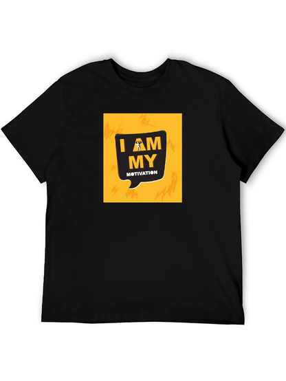 Motivational I AM MY Motivation Graphic Black T-Shirt