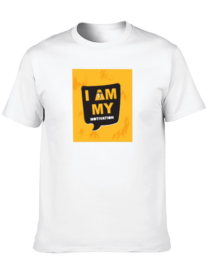 Motivational I AM MY Motivation Graphic Black T-Shirt