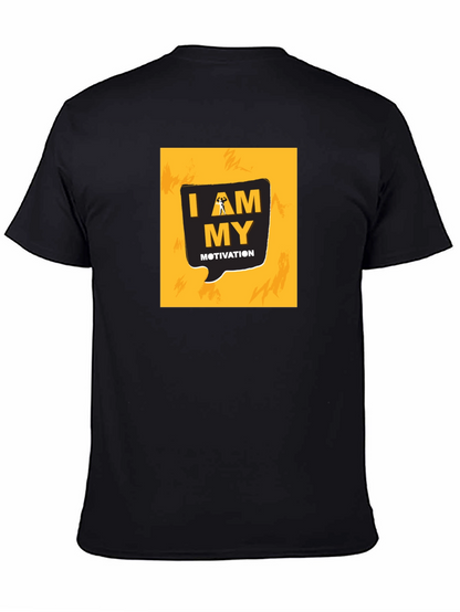 Motivational I AM MY Motivation Graphic Black T-Shirt