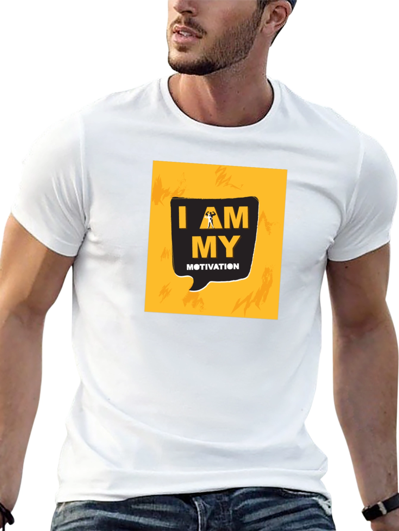 Motivational I AM MY Motivation Graphic Black T-Shirt