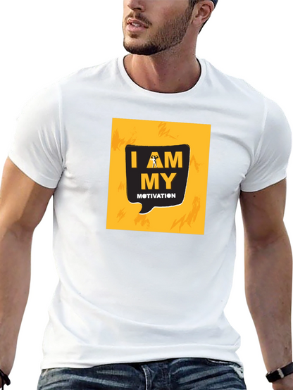Motivational I AM MY Motivation Graphic Black T-Shirt