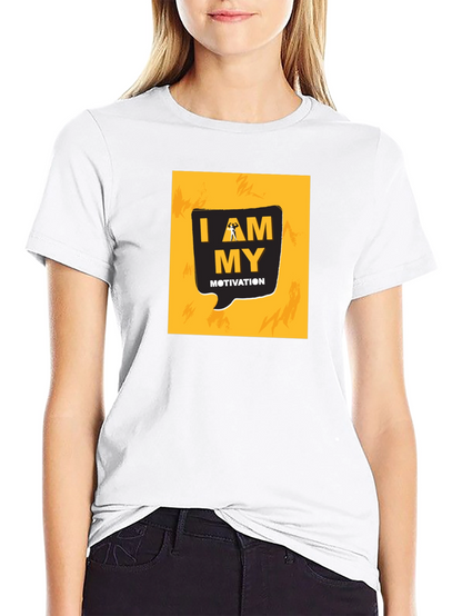 Motivational I AM MY Motivation Graphic Black T-Shirt
