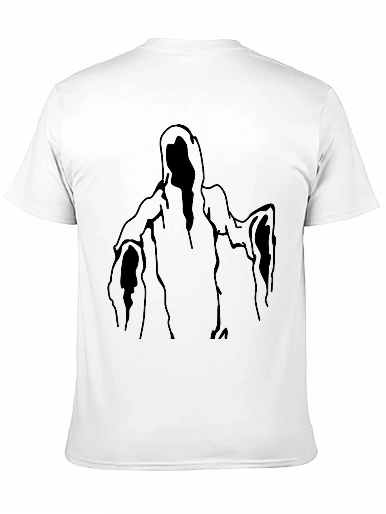 Black Ghost Graphic T-Shirt - Halloween Style