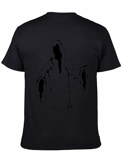 Black Ghost Graphic T-Shirt - Halloween Style