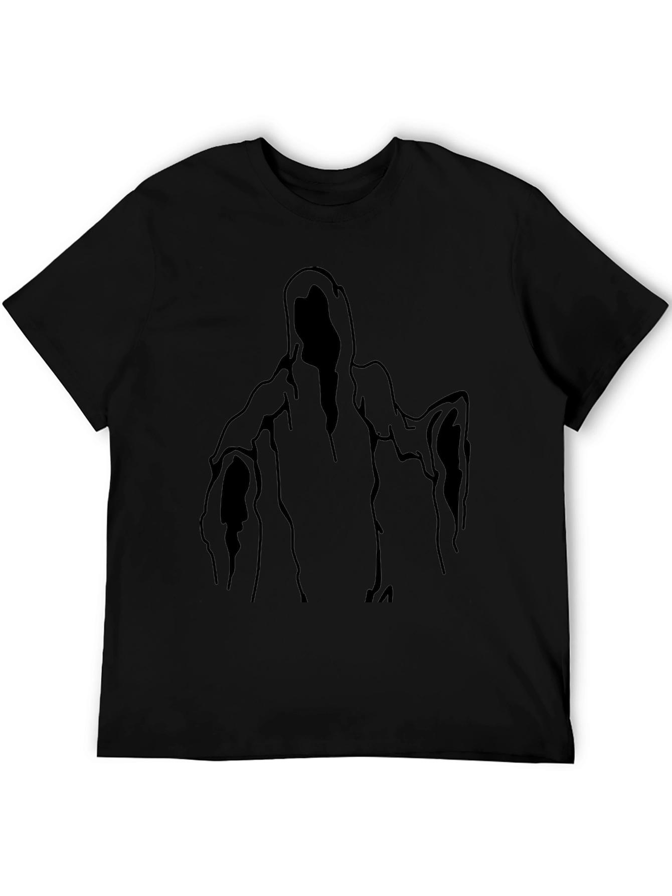 Black Ghost Graphic T-Shirt - Halloween Style