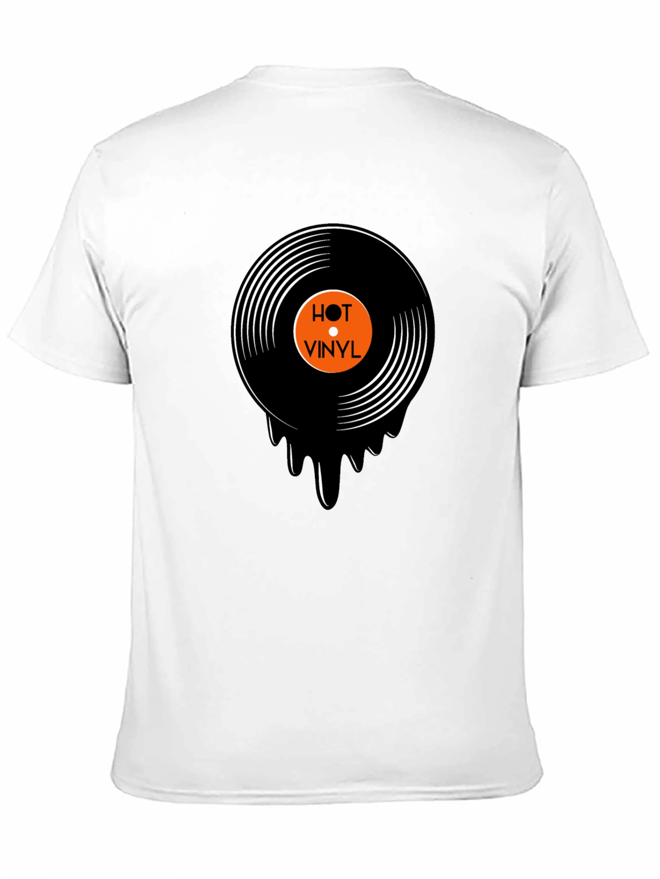 Hot Vinyl Record Graphic Black T-Shirt
