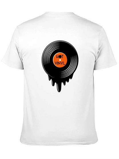 Hot Vinyl Record Graphic Black T-Shirt