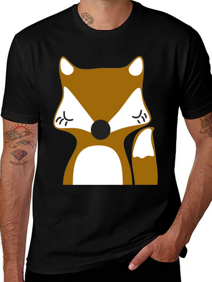 Fox Graphic Tee - Black Casual T-Shirt
