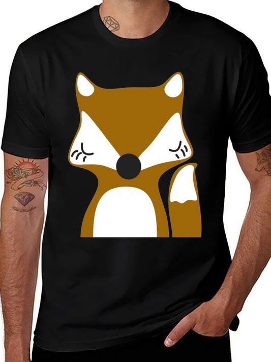 Fox Graphic Tee - Black Casual T-Shirt