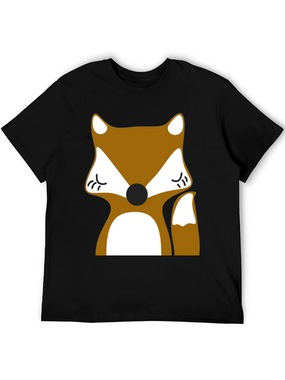 Fox Graphic Tee - Black Casual T-Shirt