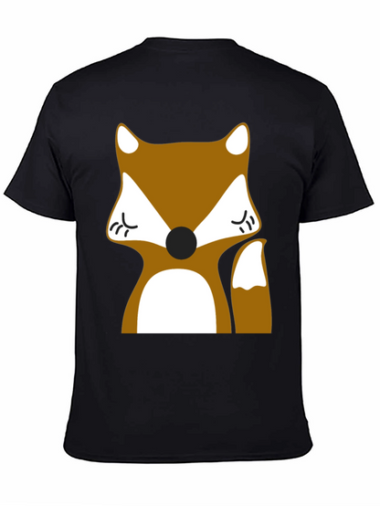 Fox Graphic Tee - Black Casual T-Shirt