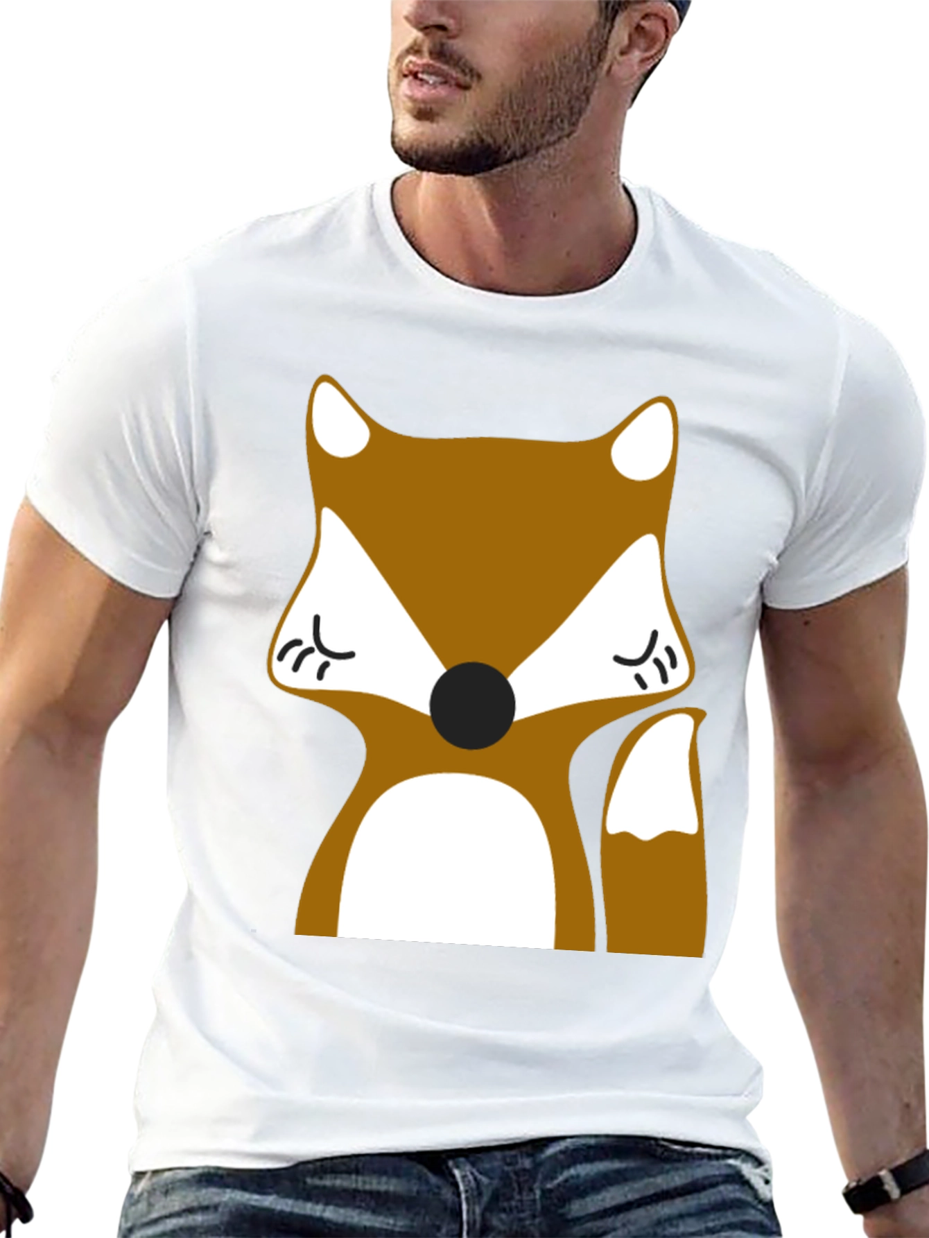 Fox Graphic Tee - Black Casual T-Shirt