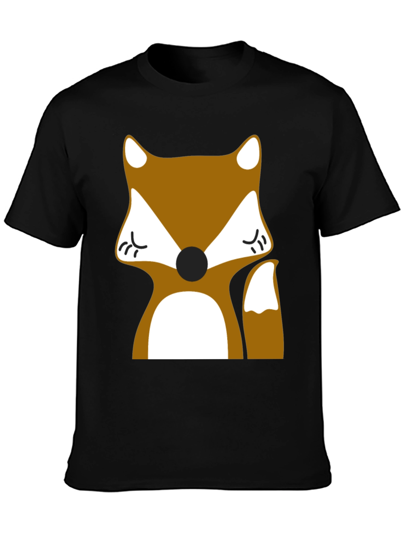 Fox Graphic Tee - Black Casual T-Shirt
