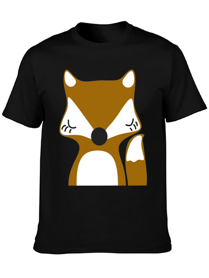 Fox Graphic Tee - Black Casual T-Shirt