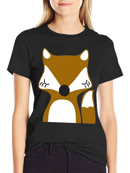 Fox Graphic Tee - Black Casual T-Shirt
