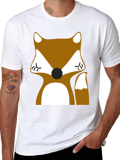 Fox Graphic Tee - Black Casual T-Shirt