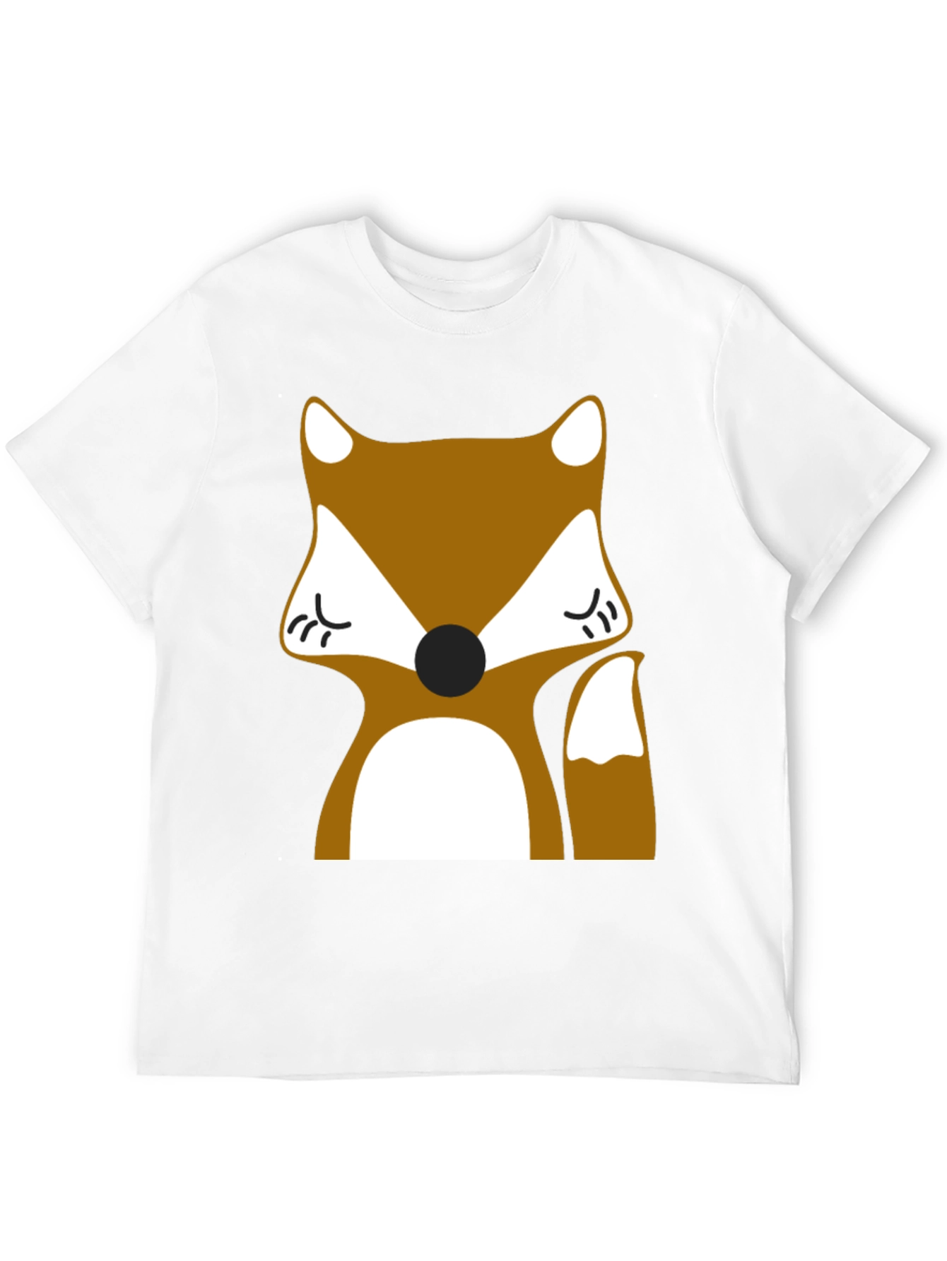 Fox Graphic Tee - Black Casual T-Shirt