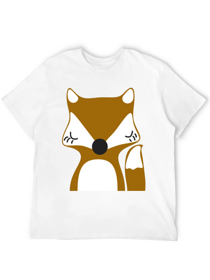 Fox Graphic Tee - Black Casual T-Shirt