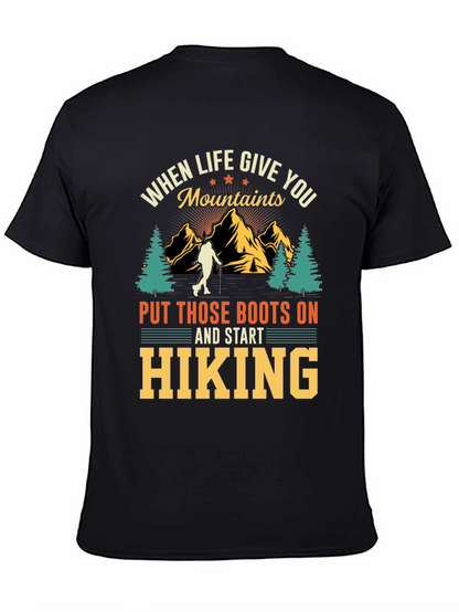Hiking Mountains Graphic Tee - Black