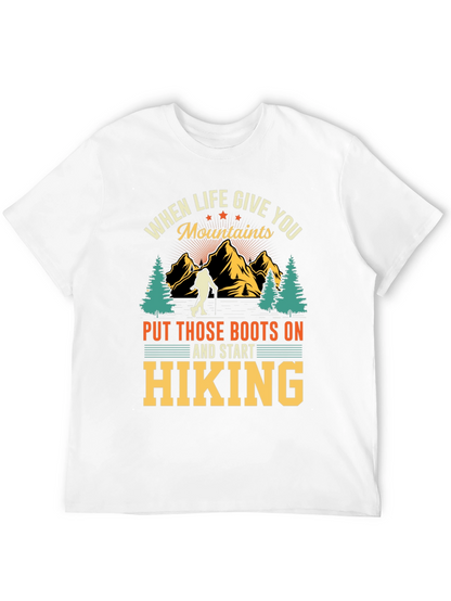 Hiking Mountains Graphic Tee - Black