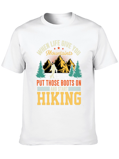 Hiking Mountains Graphic Tee - Black