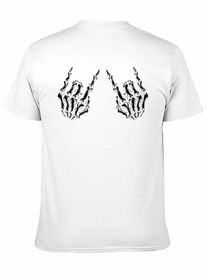 Skeleton Hand Rock On Black T-Shirt