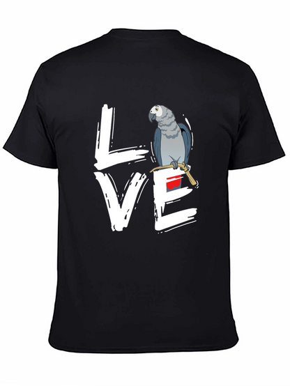 Love Parrot T-Shirt - African Grey Bird Tee