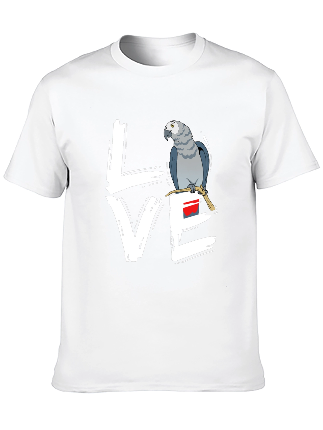 Love Parrot T-Shirt - African Grey Bird Tee