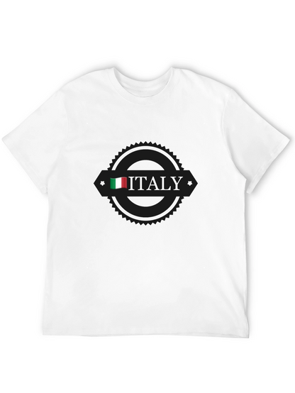 Italy Flag Graphic Black T-Shirt