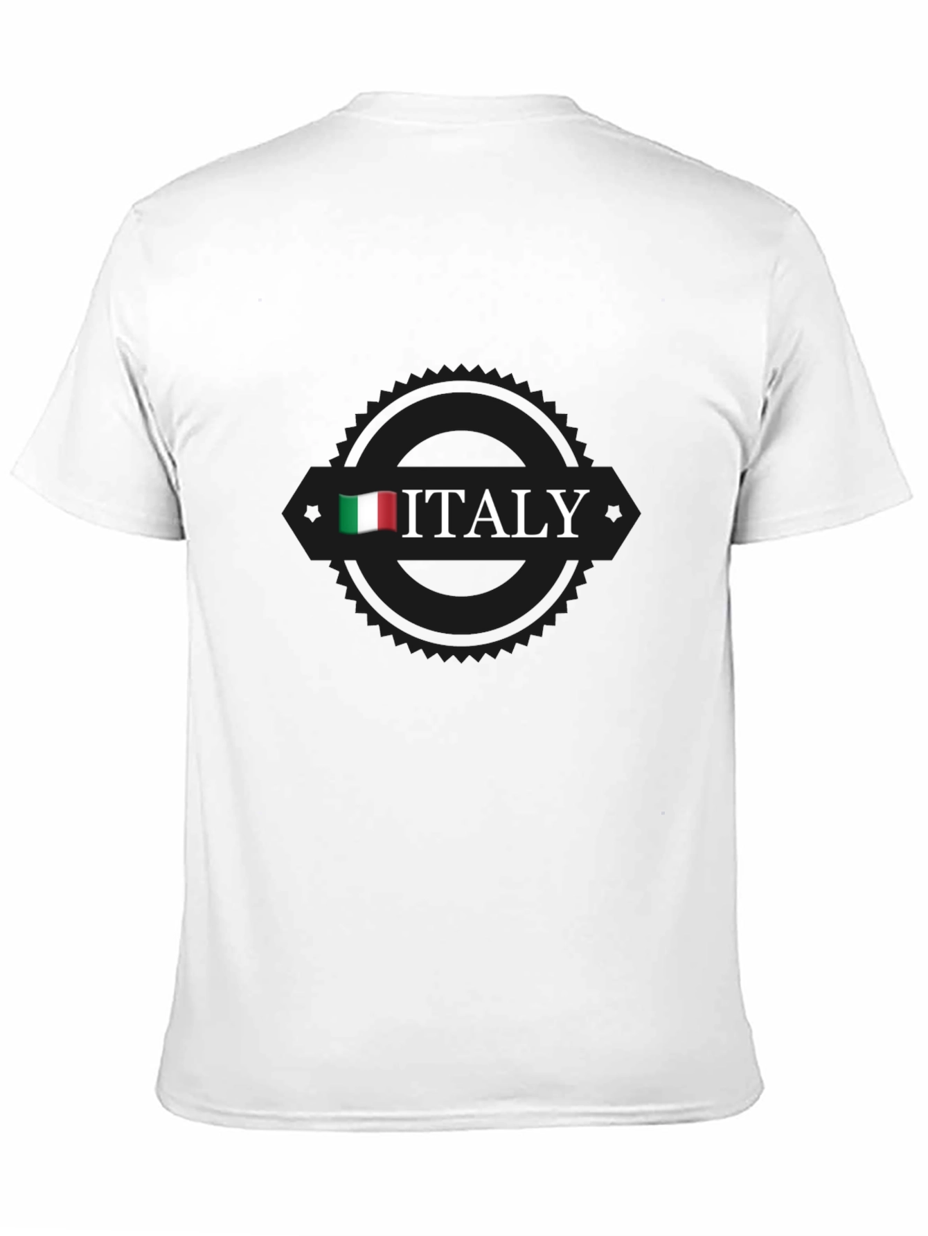 Italy Flag Graphic Black T-Shirt