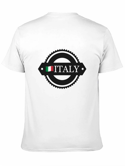 Italy Flag Graphic Black T-Shirt