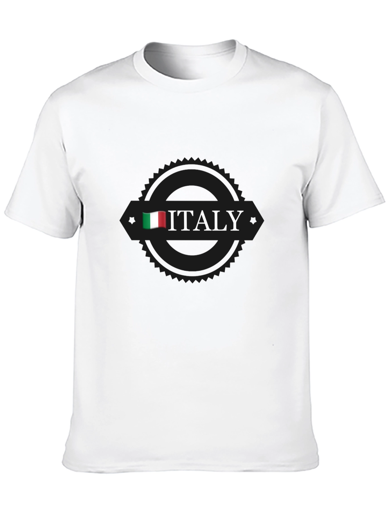 Italy Flag Graphic Black T-Shirt