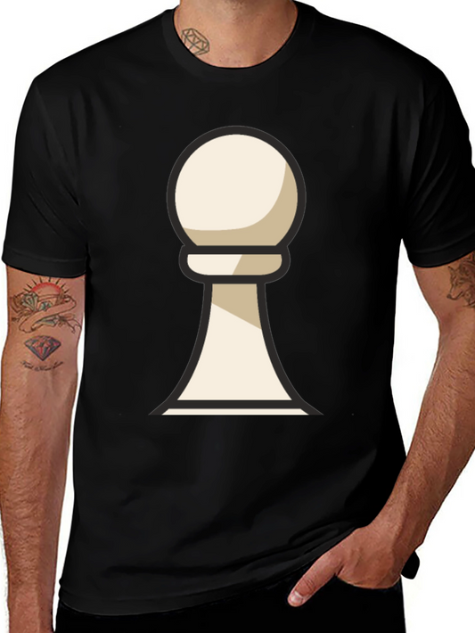 Chess Pawn Graphic T-Shirt - Casual Wear