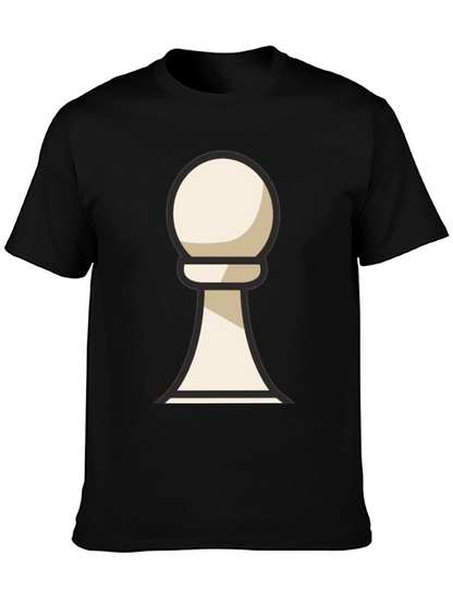 Chess Pawn Graphic T-Shirt - Casual Wear