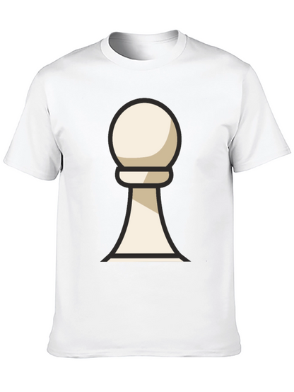 Chess Pawn Graphic T-Shirt - Casual Wear