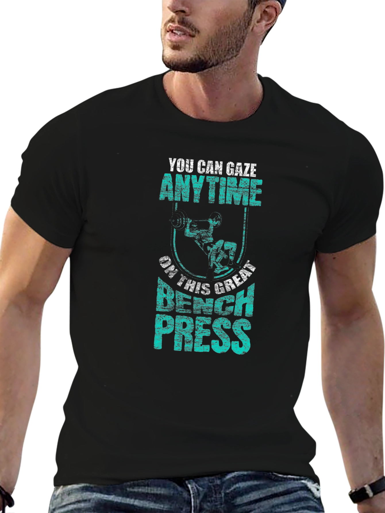 Gaze Anytime Bench Press Graphic T-Shirt