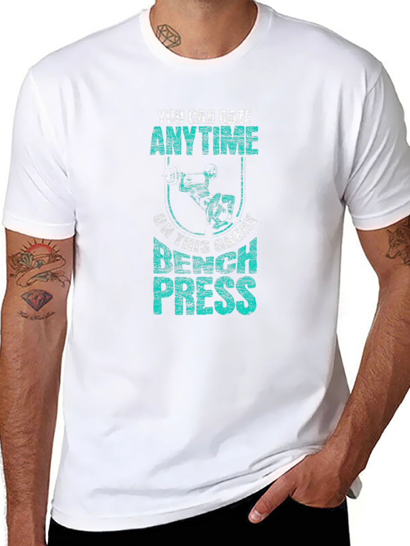 Gaze Anytime Bench Press Graphic T-Shirt