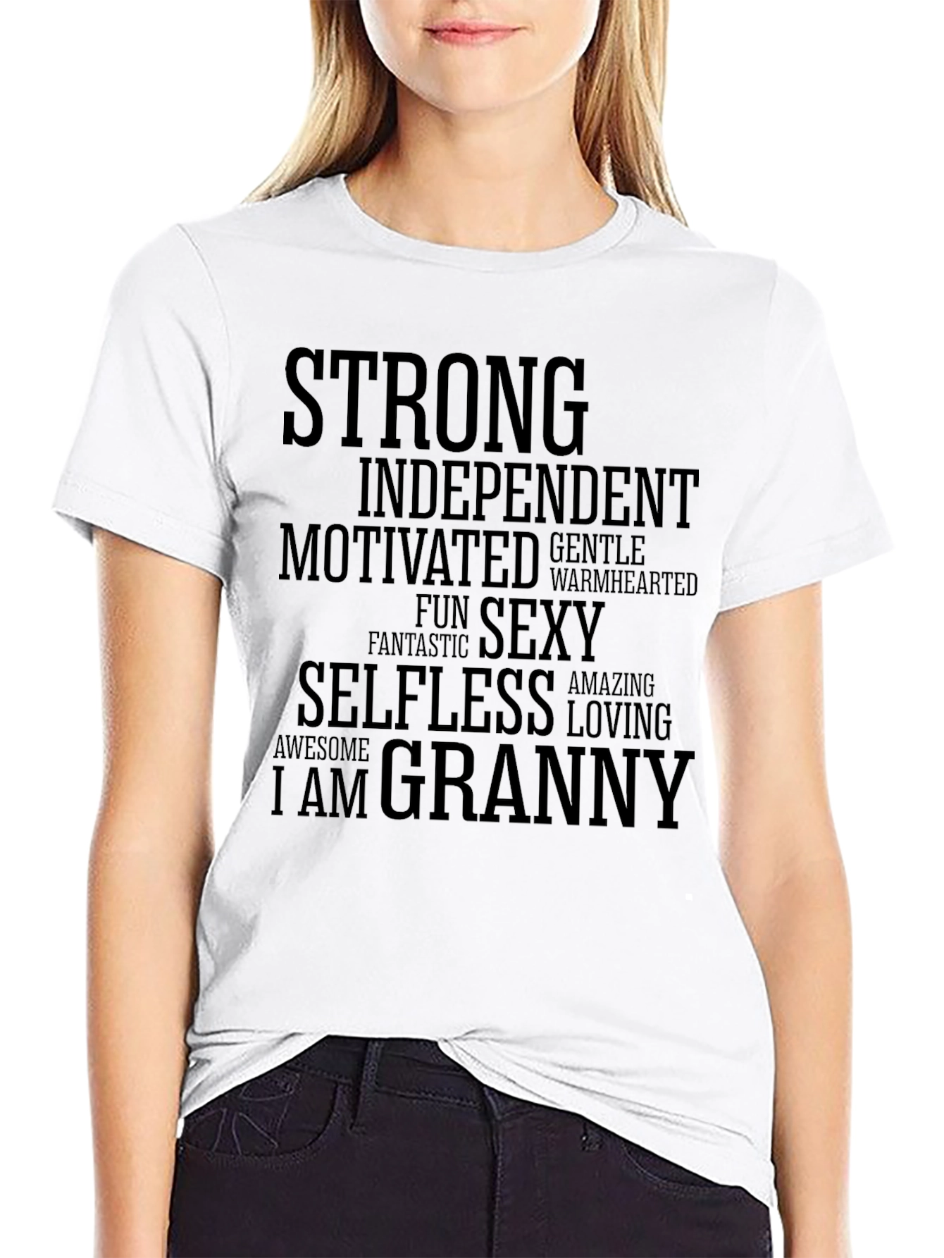Strong Granny Graphic Tee - Empowering Womens T-Shirt