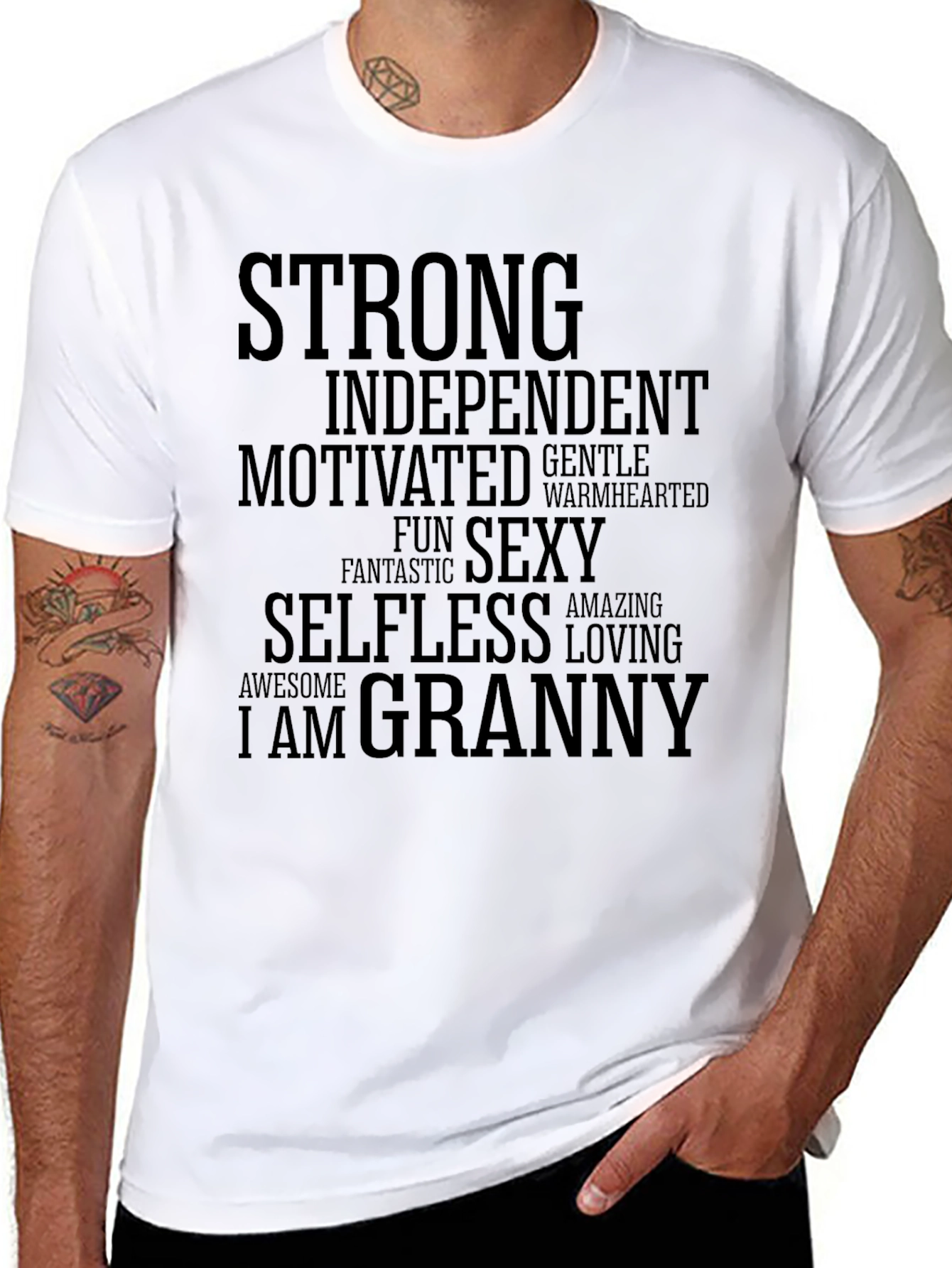 Strong Granny Graphic Tee - Empowering Womens T-Shirt