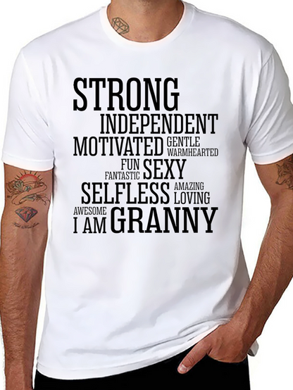 Strong Granny Graphic Tee - Empowering Womens T-Shirt